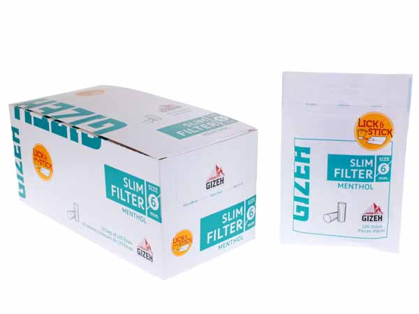 Filtros Gizeh Menthol 6mm